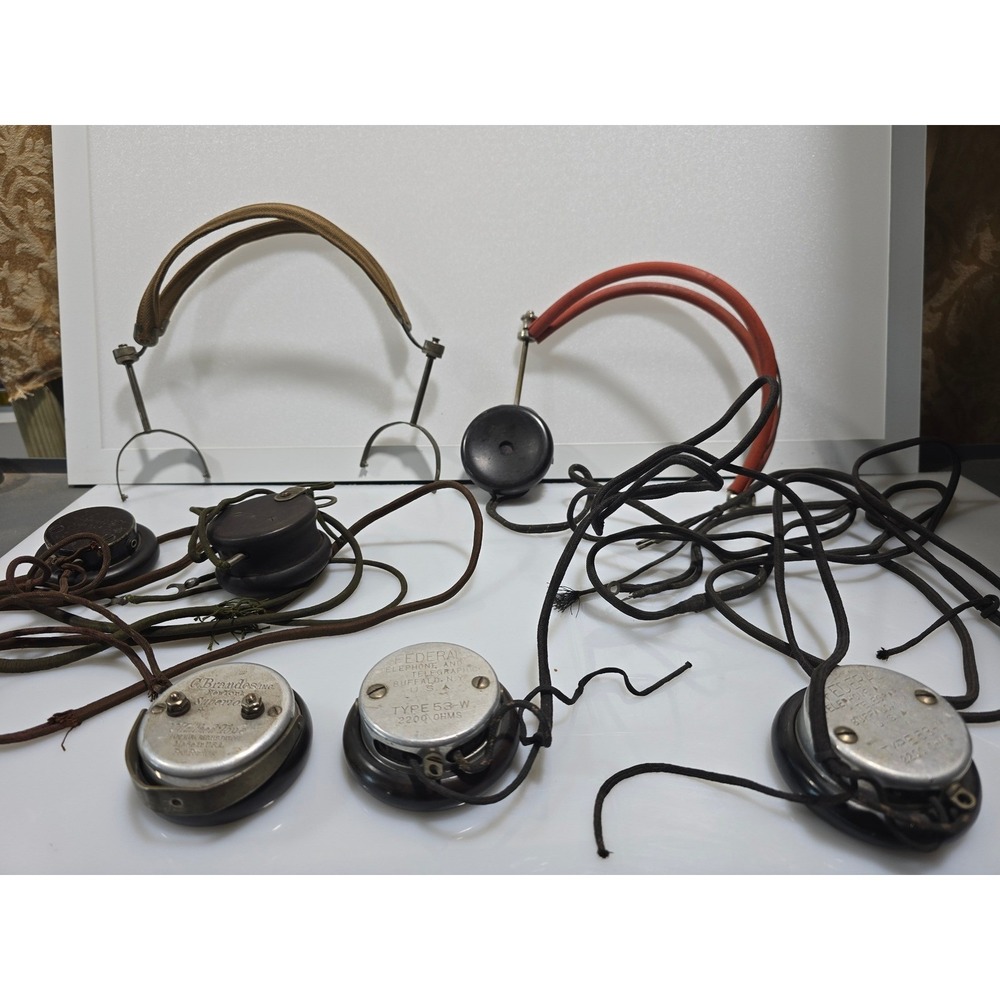 Vintage C Brandes Inc Superior Matched Tone Headphone Federal Type 53W 2200 Ohms